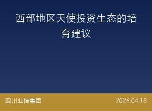 西部地区天使投资生态的培育建议
