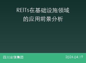 REITs在基础设施领域的应用前景分析